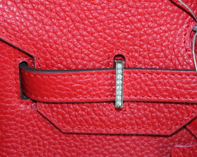 High Quality Fake Hermes Birkin Hello Kitty 35CM Togo Leather Bag Red HK0001 - Click Image to Close